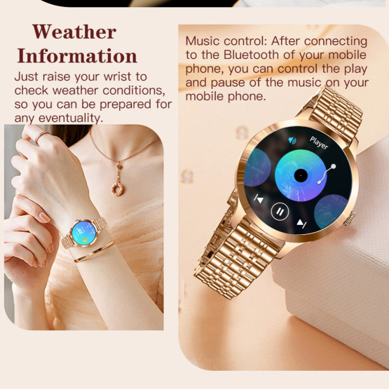 Смарт-годинник UWatch Smart Vip Lady Butterfly Gold #13363