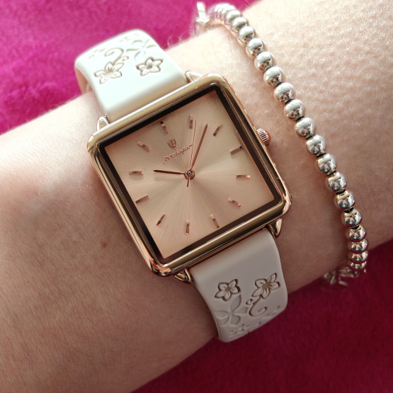 Жіночий наручний годинник Poedagar Annet Beige 2 ремінці #12857