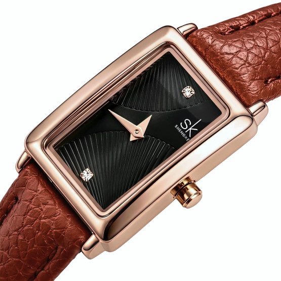 Жіночий наручний годинник Shengke Victoria Leather Classic 2 ремінці