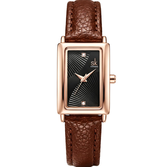 Жіночий наручний годинник Shengke Victoria Leather Classic 2 ремінці #13194
